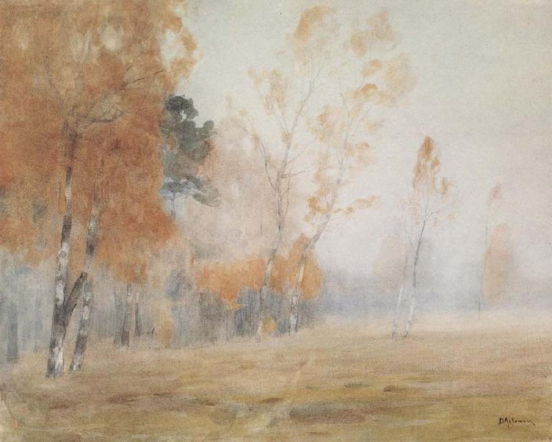 Levitan, Isaak Fog Autumn France oil painting art
